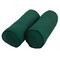 20-inch by 8-inch Double-corded Solid Twill Bolster Pillows with Inserts (Set of 2) - Forest Green